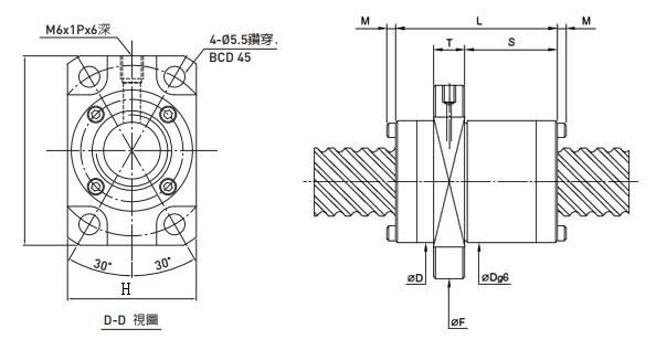 2R25-20S2-DFSH-1310-1451-0.018滚珠丝杠